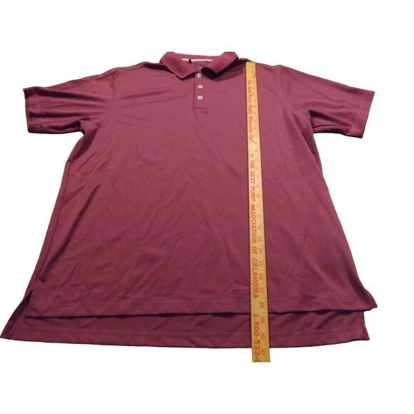 Adidas Golf Polo Men Sz XL Climalite Purple Short Sleeve 3 Button Collared - Picture 2 of 8